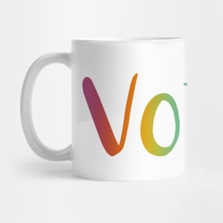 "Vote." (Rainbow Gradient) Mug